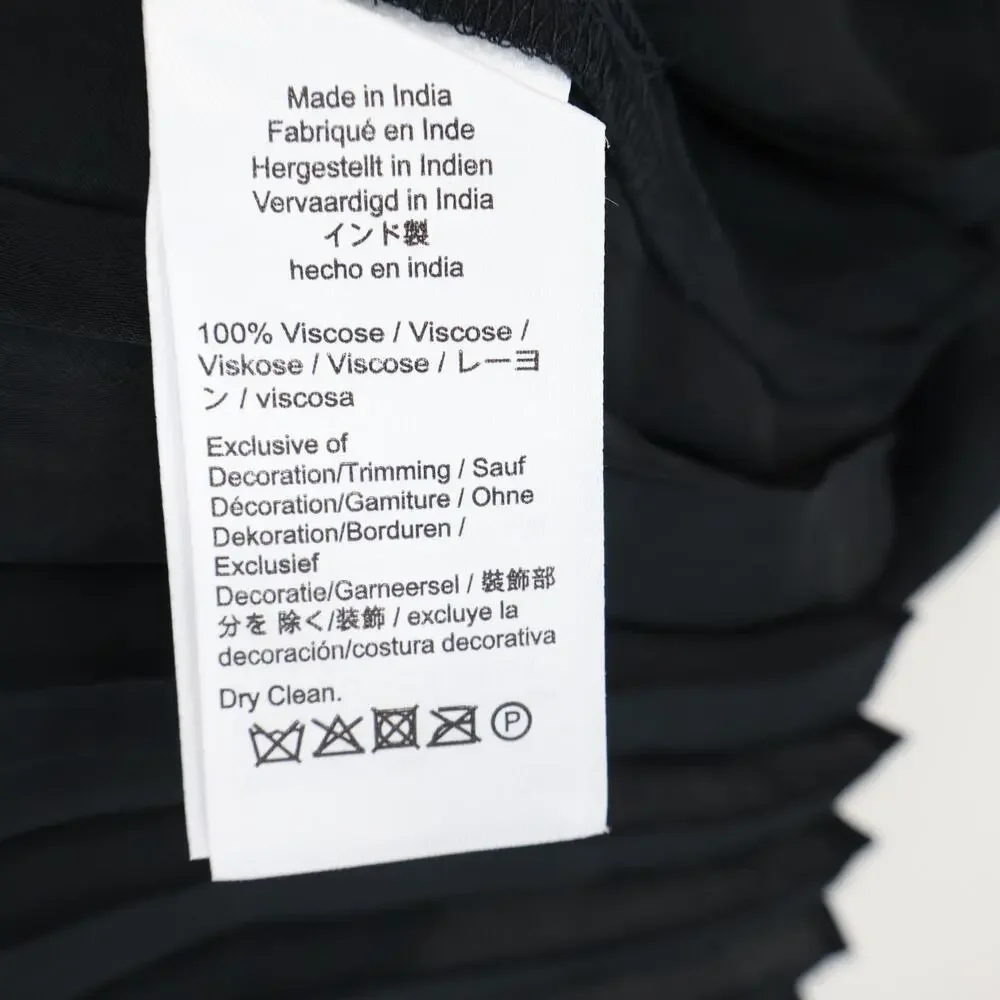 NWT J.Crew New Amelia Shirt-Dress In Crepe De Chine Pleated Black Size Large